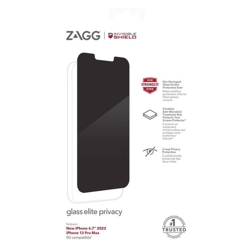 ZAGG Apple iPhone 14 Plus InvisibleShield Glass Elite Privacy AM Screen Protector, 3 of 6