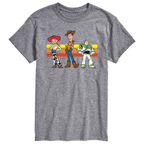 Men's - Toy Story 4 - Buzz, Woody, And Jessie Short Sleeve Graphic T-Shirt - 1 of 4