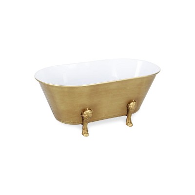 Cheung's Lavande Small Golden Metal Tub Decor