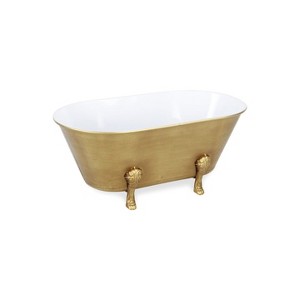 Cheung's Lavande Small Golden Metal Tub Decor - 1 of 4