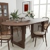67 inch Vine Woven Oval Black Dining Table for 6 People Suitable for Dining Room and Living Room - 2 of 4
