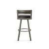 Amisco Travis Upholstered Counter Height Barstool Black/Gray - 2 of 4