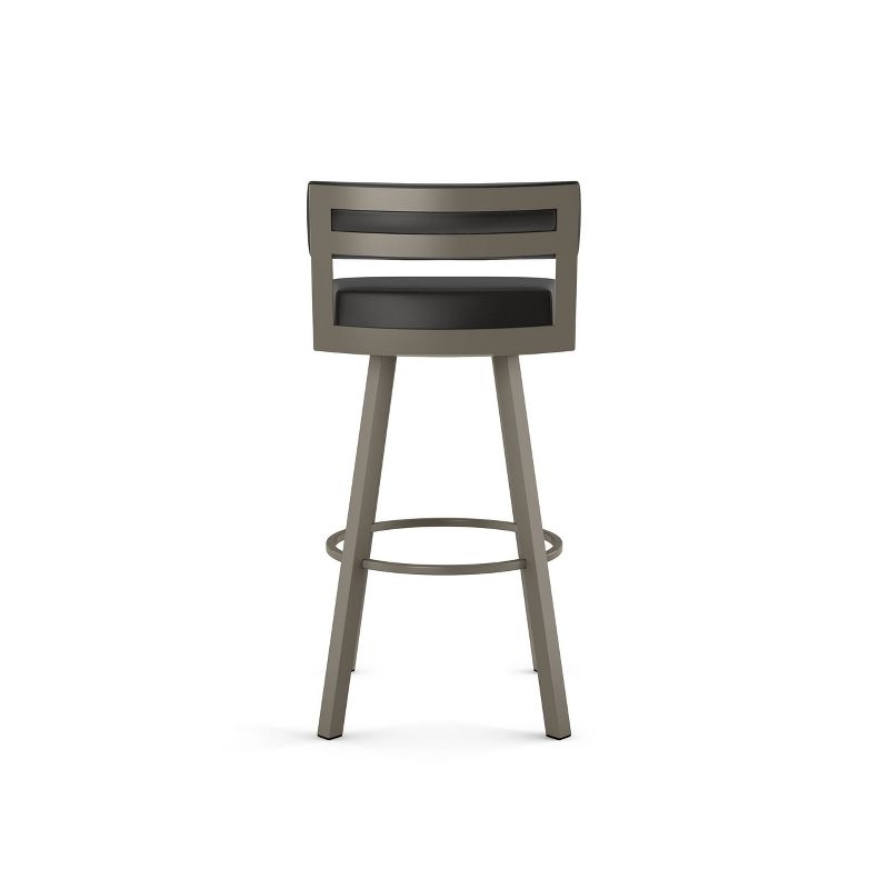 Amisco Travis Upholstered Counter Height Barstool Black/Gray, 3 of 8
