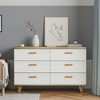TiramisuBest Modern Drawer Dresser Cabinet Barcabinet,Buffet Server Console Tablestorge cabinetsolid Solid wood handle table legs - 2 of 4