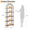ODK Arched Bookshelf, 71" Tall 5 Tier Arched Bookcase with Metal Frame, Freestanding Display Rack Open Bookshelf for Bedroom Living Room Home Office - 2 of 4