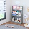 MAYEERTY 3 Tiers Kids Book Shlef, Kids Book Rack, Helps Keep Bedrooms Playrooms and Classrooms Organzied Gray - 2 of 4
