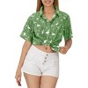 HAPPY BAY Women's Button Down Blouses Short Sleeve Tops Tropical Vacation Button Up Shirt Beach Party Holiday Summers for Women - 3 of 4