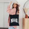 City Creek Prints Stressed Out Mama Club Canvas Tote Bag - 15x16 - Black - 2 of 2