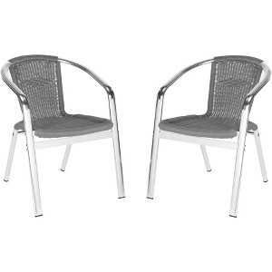 Wrangell Stackable Arm Chair - Indoor/Outdoor - FOX5207 - Safavieh - 1 of 4