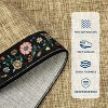 Area Rugs for Living Room Bedroom Modern Floral Bordered Rug Non-Slip Low Pile Accent Carpet Soft Foldable Rug Home Decor - 3 of 4