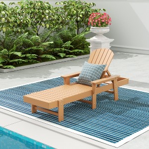 WestinTrends Dylan Adirondack Poly Reclining Chaise Lounge With Arms - 1 of 4