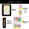 HARDCOVER 2026 Planner, 8.5"x11": 14 Months (Nov 2025-Dec 2026), Daily/Weekly/Monthly,  Bookmark, Pocket Folder w Sticky Notes (Black Gold Numbers) - 2 of 4