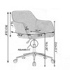 Teddy Armless Task Chair,Modern Teddy Fabric Adjustable Height Desk Chair,360° Faux Fur Vanity Chair Swivel Home Office Chair-The Pop Home - 4 of 4