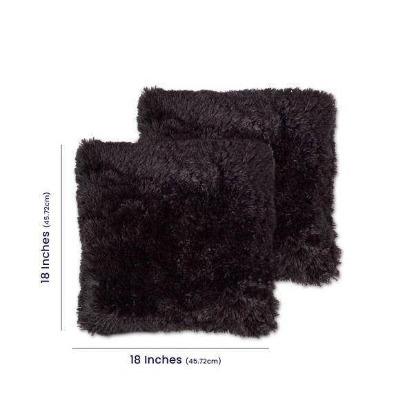 Set de Edredón Peluche Desaliñado 5 Piezas Ultra Suave Lujoso de Piel Sintética y Terciopelo con Cojines Decorativos por Sweet Home Collection™ 4