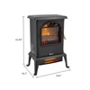 Karl Home 1500-Watt Infrared Electric Fireplace Stove with 2 Heat Settings in Black - 4 of 4