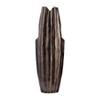Metal Glam Vase - Aluminum Decorative Accent with Ridged Textured Design - Modern Home, Office, Bedroom, Living Room Decor - 2 of 4