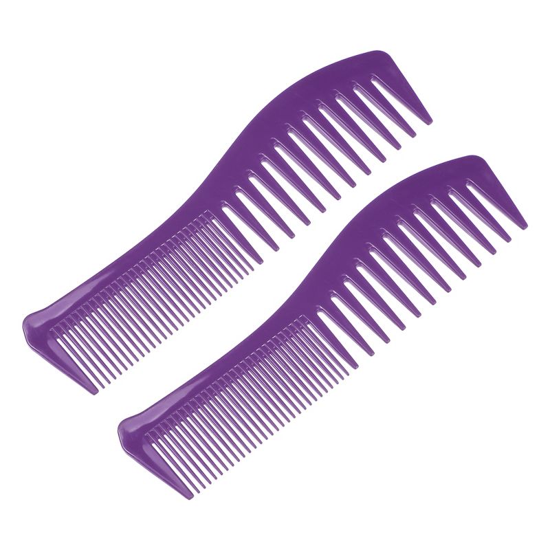 Unique Bargains Anti Static Hair Comb Wide Tooth for Thick Curly Hair Hair Care Detangling Comb For Wet and Dry 2 Pcs, 1 of 7