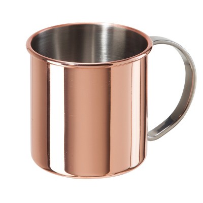 Oggi Moscow Mule Copper Plated Stainless Steel 16 Ounce Mug