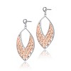 Guili Sterling Silver Two-Tone Teardrop Dangling Earrings, Offering Timeless Elegance and Versatility, Perfect for Day-to-Night Wear - 2 of 3