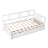 TOAOTBNBO Full Size Bed Frame with Strong Legs, Modern Bed with Twin Size Trundle, Comfortable Platform Beds with Wide Boards, Espresso - 3 of 4