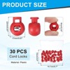 Unique Bargains Plastic Adjustable Draw String Clip Ends Spring-Loaded Buckle Round Cord Locks 30 Pcs - 2 of 3