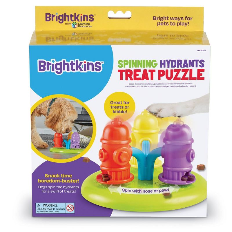 Brightkins Spinning Hydrants Puzzle Treat Dog Toy Dispenser, 3 of 13