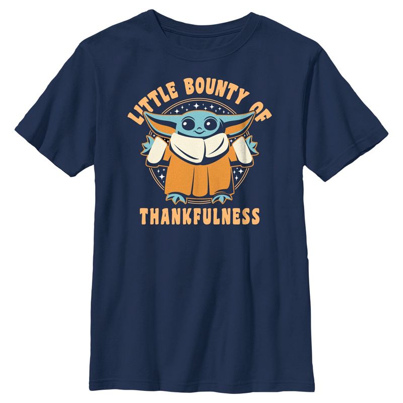 Boy's Star Wars: The Mandalorian Grogu Little Bounty of Thankfulness T-Shirt, 1 of 5