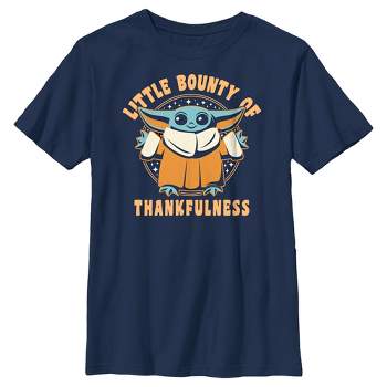 Boy's Star Wars: The Mandalorian Grogu Little Bounty of Thankfulness T-Shirt
