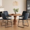 Bencmate Accent Chairs, Dining Chairs Set of 4, Kitchen & Dining Room Chairs Dining Chairs, Blue, 22"*20.5"*33.9" - 4 of 4
