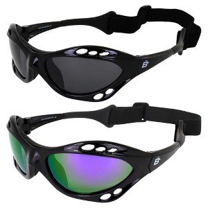 2 Pairs of Birdz Eyewear Seahawk Safety Goggles with Smoke, Purple Lenses - 1 of 4
