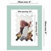 Americanflat 6" x 8" Picture Frame with Mat - Arch, Oval & Wavy Designs - Stylish Decor for Living Rooms, Dorms, Offices & More - 2 of 4
