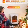 NicBex 23"W Electric Fireplace Freestanding Heater Stove Fireplace with 3D Realistic LED Flames and Logs,Overheating Protection,1500W Heat,White - 4 of 4