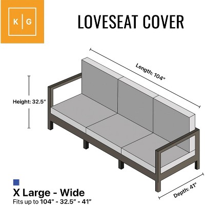 Extra Large Brown Weatherproof Outdoor Sofa Cover with PVC Backing