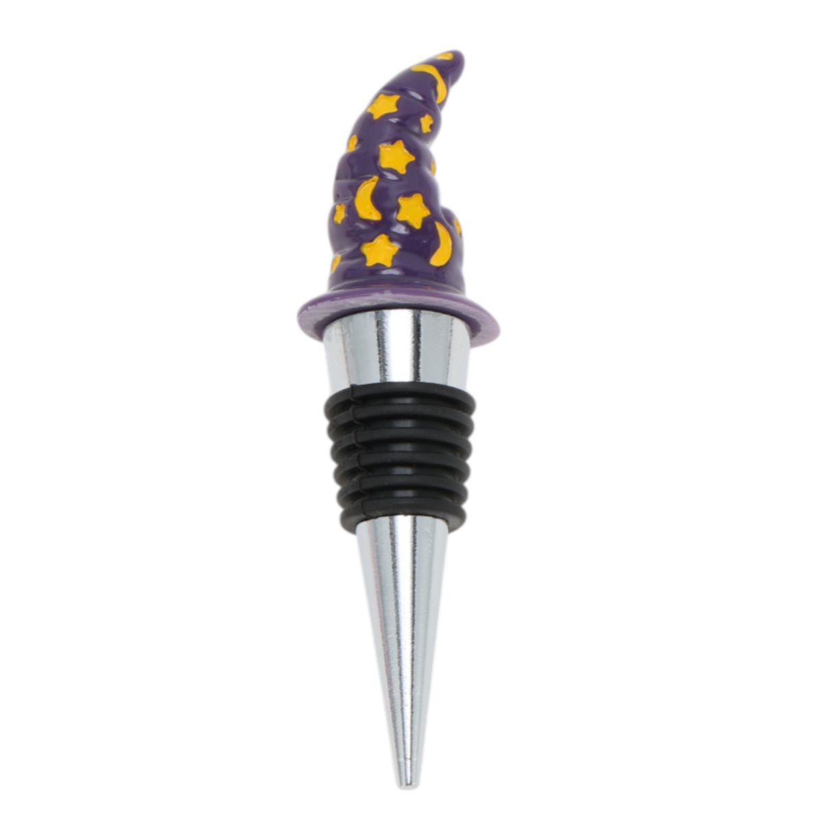 Unique Bargains Halloween Pointed Hat Silicone Stopper Aluminum Alloy TPE Resin 4.02"x1.10"x1.10" 1 Pc