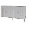 NicBex 58.84" Modern 4-Door Sideboard,Kitchen Storage Cabinets with Metal Handle and Legs for Kitchen and Dining Room,Gray - 2 of 4