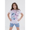 Disney Classics Princess Lilo & Stitch Winnie the Pooh Floral Girls T-Shirt and Chambray Shorts Outfit Set Little Kid to Big Kid - 2 of 4