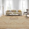 coucheta Multi-size Washable Area Rug, Low Pile Non Slip Modern Imitation Print Distressed Foldable Indoor Carpet, for Living Room Bedroom, Dining - 2 of 4