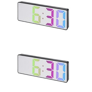 REGALWOVEN 2 Pcs Plastic Digital Adjustable Corded Electric Alarm Clock 6.3 x 2.4 x 1 Inches - 1 of 4