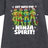 Girls' - Teenage Mutant Ninja Turtles - Get Into The Ninja Spirit Graphic Short Sleeve Fleece Dress - 2 of 3