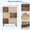 Three-Layer Wood Storage Cabinet, Durable Particle Board Organizer with Multi-Layer Shelves, Compact Design Ideal Furniture Storage Solution - 2 of 4