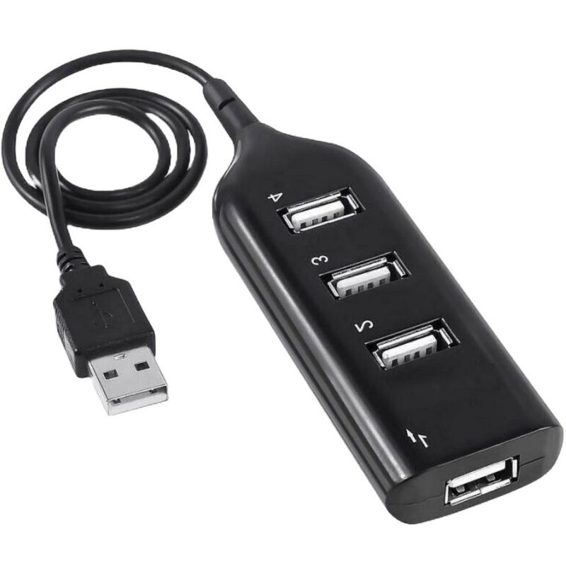 USB 2.0 Hi-Speed 4-Port Splitter Hub For PC Notebook High Speed Computer, 1 of 3