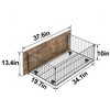 VECELO Full/Queen Size Underbed Storage Drawers, Set of 4, Black/Brown - 3 of 4
