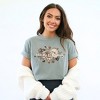 Simply Sage Market Women's Hustle and Bloom Short Sleeve Garment Dyed Tee - 2 of 4