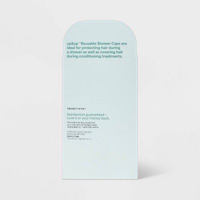 2pc Plastic Reusable Shower Cap  - up&up - image 3