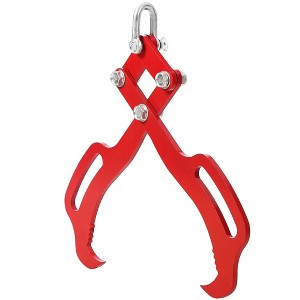 Log Tongs, Log Lifting Tongs Heavy Duty Grapple Timber Claw, Claw Lumber Skidding Tongs Logging Grabber, Timber Claw Hook, Red - 1 of 4