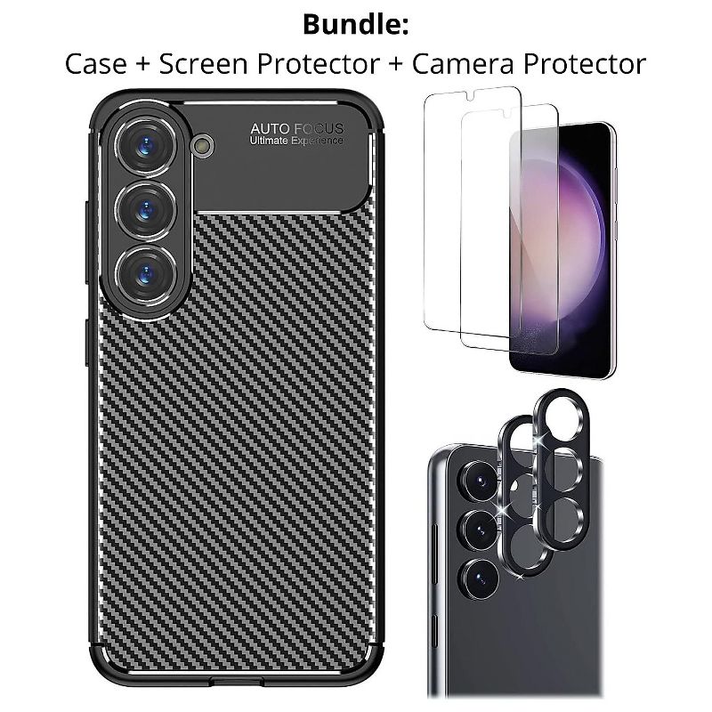 SaharaCase Samsung Galaxy S23+ Bundle Anti-Slip Series Case with Tempered Glass Screen and Camera, 2 of 9