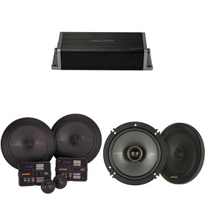 Kicker 47KEY2004 4-Channel DSP Smart Amp w/ 51KSS 6.75" & 6.5" Audio Upgrade Bundle - 1 of 4