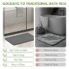 Zevemomo Diatomaceous Earth Bath Mat, 23.6"x15.4" Absorbent Stone Shower Mat for Bathroom, Quick Drying Non-Slip Bathroom Floor Mat in Dark Grey - 2 of 4