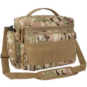 OPUX Tactical Lunch Box Men Adult, Insulated Large Cooler Bag with MOLLE, Mesh Side Pockets Pail Office Meal Prep - 1 of 4