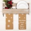 Snowflake Burlap Natural Snowflake Kisses Tea Towel Set of 2 19x28 - 3 of 3
